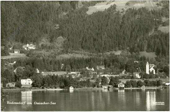 bodensdorf am ossiachersee, ortsansicht bodensdorf am ossiachersee, ortsansicht
