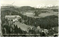 semmering, mit kurhaus gegen schneeberg