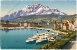 luzern, seebrücke und pilatus