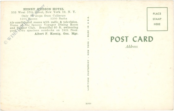 new york, new york city, henry hudson hotel