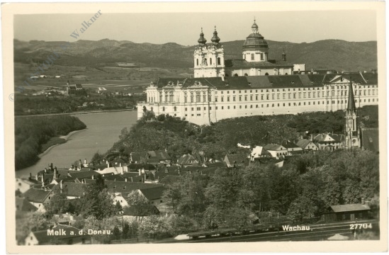 melk an der donau, ortsansicht