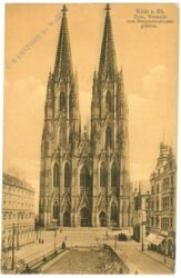 köln, dom, westseite vom margaretenkloster gesehen