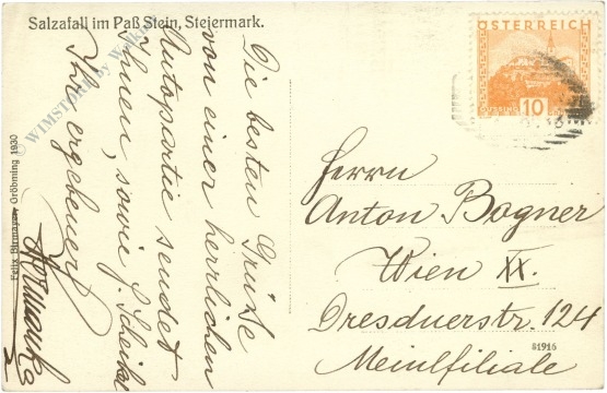 schladming, salzafall im paß stein