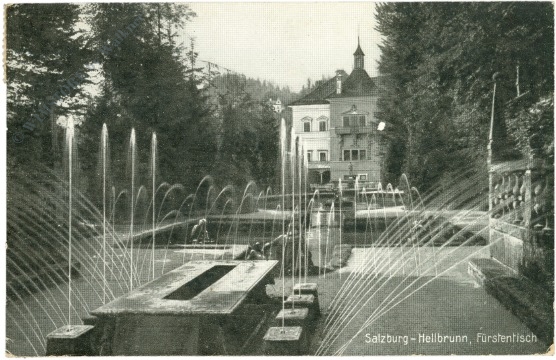 salzburg, hellbrunn, fürstentisch