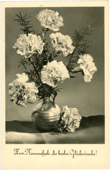 namenstag, nelken in einer vase