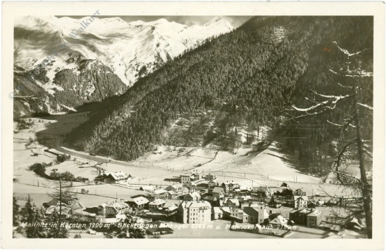 mallnitz, blick gegen ankogel und hannoverhaus