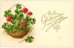 neujahr, glücksklee