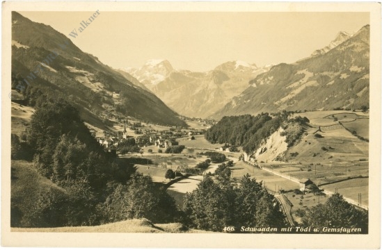 schwanden, mit tödi und gemsfayren schwanden, mit tödi und gemsfayren