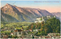 salzburg, hohensalzburg und nonnberg mit dem untersberg