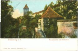 rothenburg o. tauber, mauerpartie am röderthor