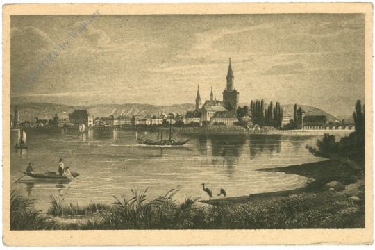 konstanz am bodensee, ansicht um 1840