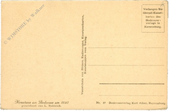 konstanz am bodensee, ansicht um 1840