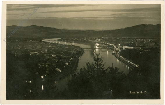 linz an der donau, bei nacht