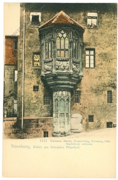 nürnberg, erker am sebalder pfarrhof