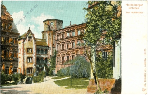 heidelberg, heidelberger schloss, schlosshof