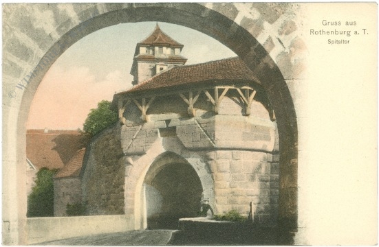 rothenburg o. tauber, spitaltor rothenburg o. tauber, spitaltor