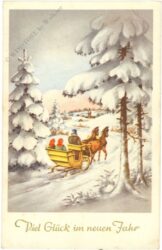 neujahr, kutschenfahrt