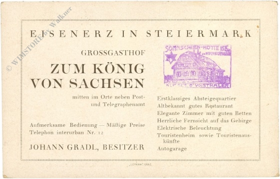 eisenerz, großgasthof zum könig von sachsen