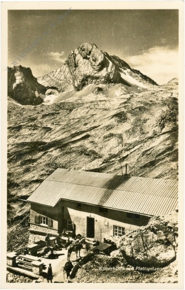 garmisch partenkirchen, knorrhütte mit plattspitzen