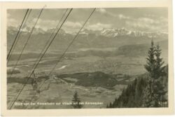 villach, blick von der kanzelbahn auf villach mit den karawanken