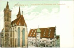 rothenburg o.t., jacobskirche mit gymnasium und volksschule