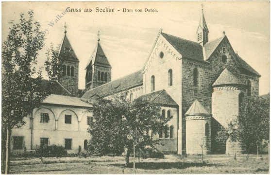 seckau, gruss aus, dom von osten