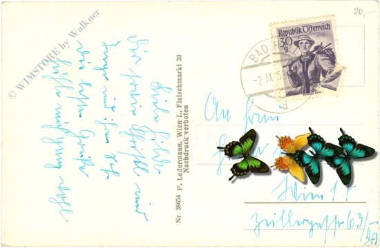 bad hall, schwalbe mit brief