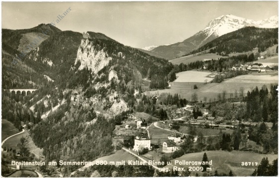breitenstein am semmering, mit kalter rinne und polleroswand gegen rax