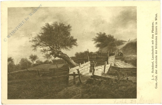 ruisdael, j.v.: landschaft mit den planken
