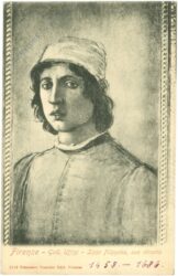 florenz, gall. uffizi, lippi filippino, suo ritratto