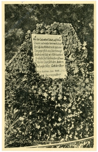 bad hall, anzengruber gedenkstein
