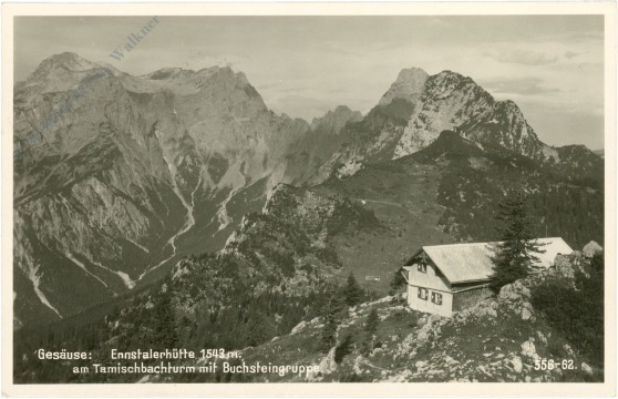 gesäuse, ennstalerhütte am tamischbachturm mit buchsteingruppe gesäuse, ennstalerhütte am tamischbachturm mit buchsteingruppe