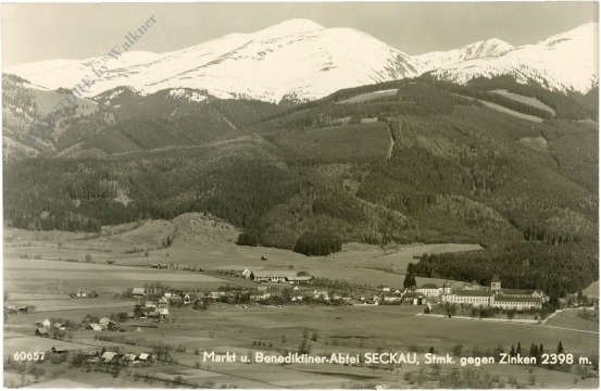 seckau, markt und benediktiner abtei gegen zinken