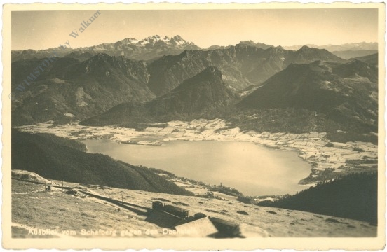 schafberg, ausblick vom schafberg gegen den dachstein schafberg, ausblick vom schafberg gegen den dachstein
