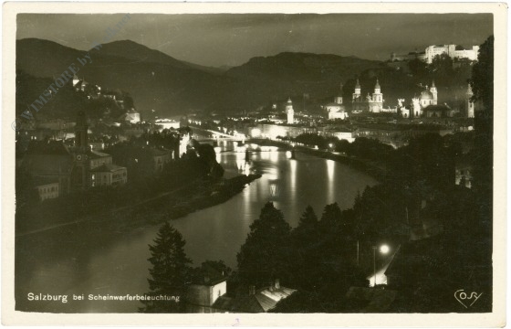 salzburg, bei scheinwerferbeleuchtung