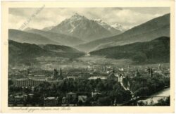 innsbruck, gegen süden mit serles