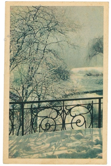blick von einer brücke auf die winterliche landschaft blick von einer brücke auf die winterliche landschaft