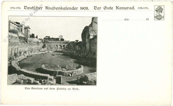 rom, das stadium auf dem palatin deutscher knabenkalender 1908 rom, das stadium auf dem palatin deutscher knabenkalender 1908