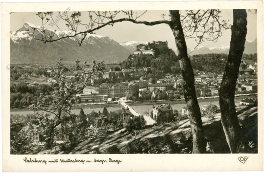 salzburg, mit untersberg und bayr. berge