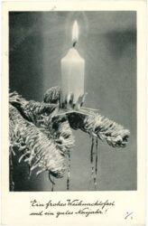 weihnachten, kerze auf zweig