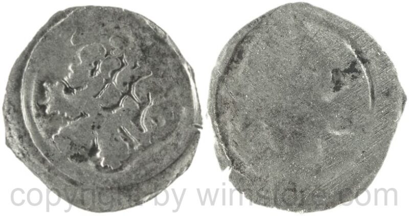 böhmen, 1458 1471, georg podiebrad, einseitiger pfennig, 0,46g, silber, ge s