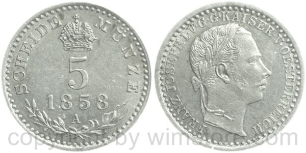 franz josef i., 1 gulden 1854 a, zur vermählung von franz josef i. und kaiserin elisabeth (sissi), grüne hochzeit, silber, ss (kopie)