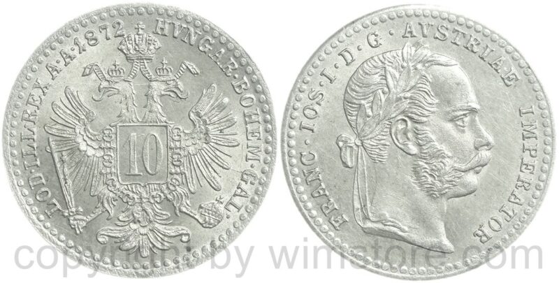 franz josef i., 6 kreuzer 1849 a, silber, st (kopie)