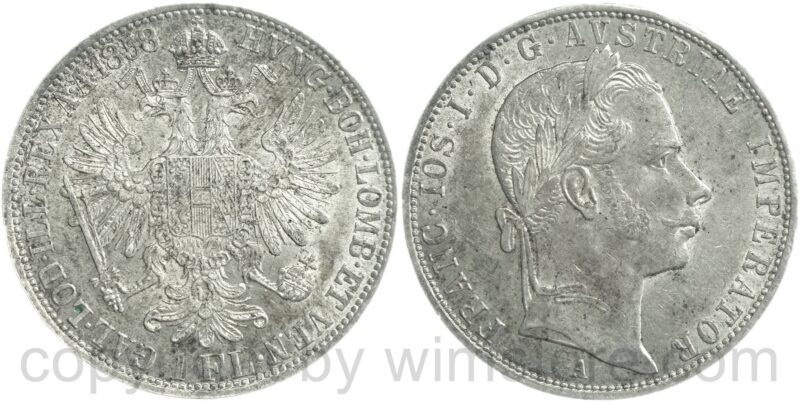 franz josef i., 1/4 gulden 1860 b, silber, s (kopie)