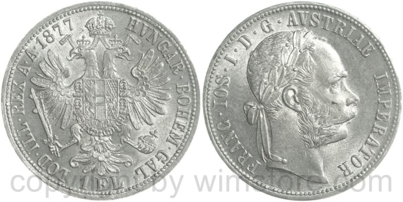 franz josef i., 1 gulden 1861 a, silber, vz+, wischspuren (kopie)