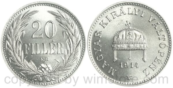 franz josef i. 20 filler 1914, nickel, s franz josef i. 20 filler 1914, nickel, s
