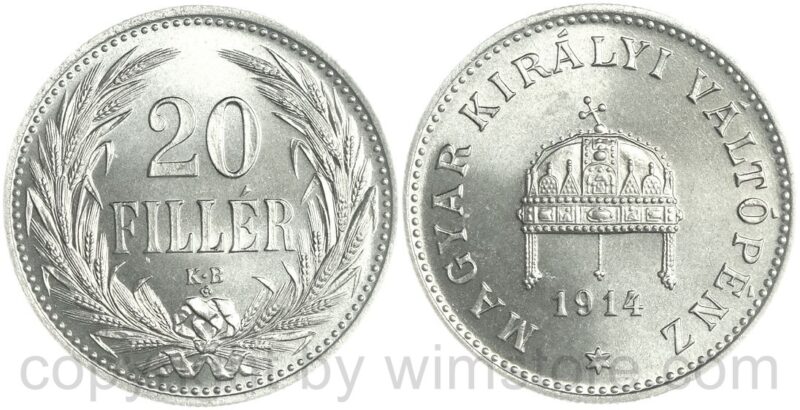 franz josef i. 20 filler 1914, nickel, s franz josef i. 20 filler 1914, nickel, s