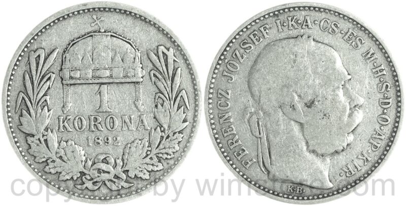 franz josef i. 1 korona 1892 kb, silber, ge s (kopie) franz josef i. 1 korona 1892 kb, silber, ge s (kopie)