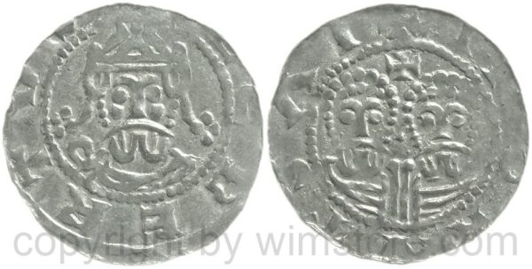 niederlande grafschaft friesland, egbert ii., um 1068 1090, graf von friesland, +ecbertvs // doggingvn, simon und judas, 1 penning 1068 1077, silber, ss