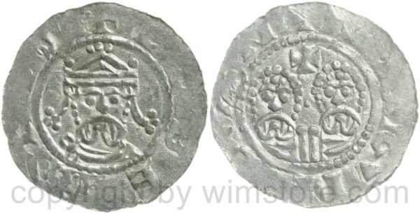 niederlande grafschaft friesland, egbert ii., um 1068 1090, graf von friesland, +ecbertvs // doggingvn, simon und judas, 1 penning 1068 1077, silber, ss (kopie)